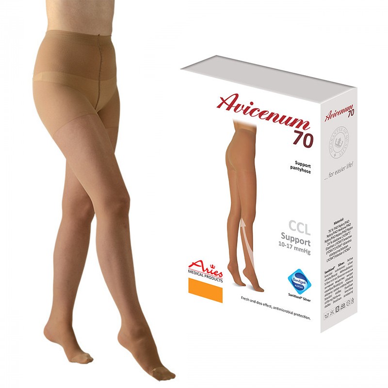 Rajstopy na żylaki profilaktyczne Aries Avicenum 70 DEN beżowe