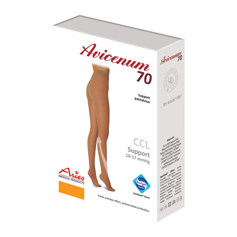 Rajstopy przeciwżylakowe profilaktyczne Aries Avicenum 70 DEN