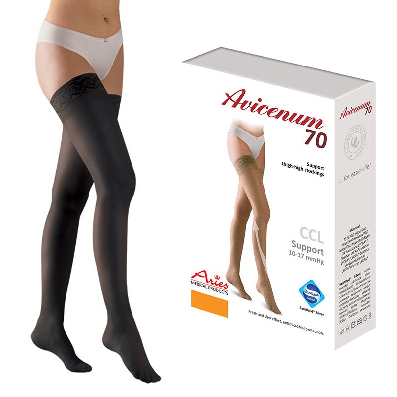 Pończochy uciskowe na żylaki profilaktyczne Aries Avicenum 70 DEN