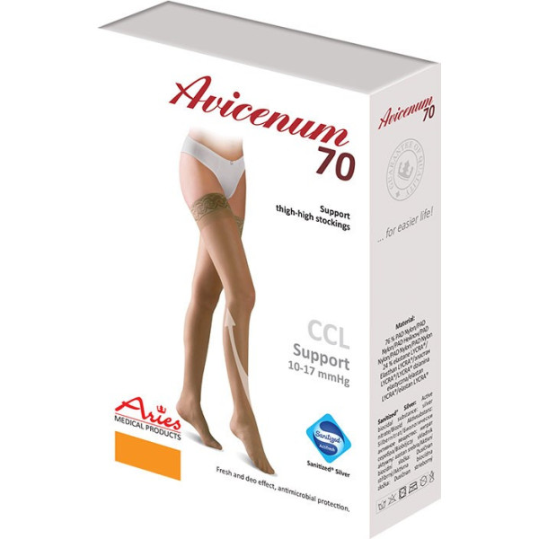 Pończochy uciskowe na żylaki profilaktyczne Aries Avicenum 70 DEN