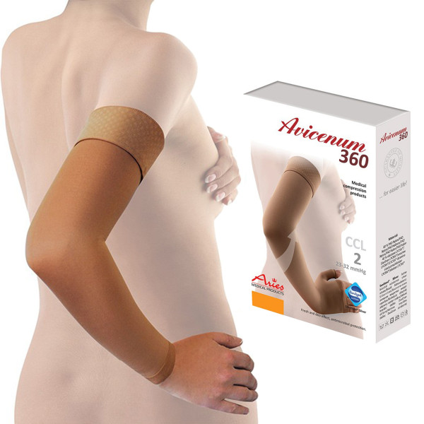 Rękaw uciskowy bez rękawiczki 2 klasa kompresji Aries Avicenum 360