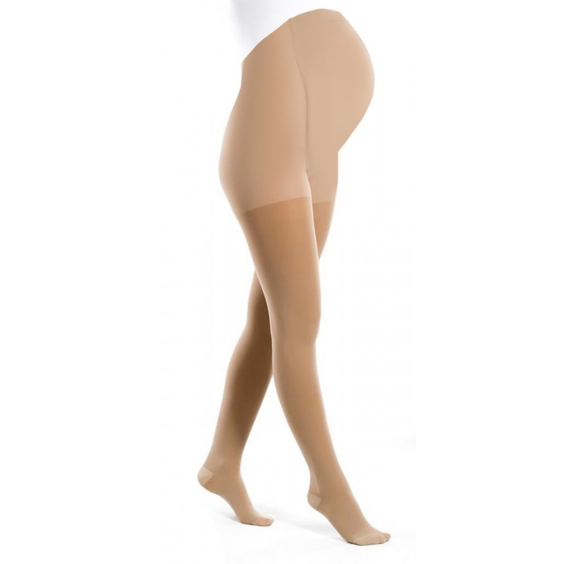 Rajstopy Przeciwżylakowe ciążowe Pani Teresa uciskowe 2 klasa kompresji Krótkie PT 0402 Beżowe