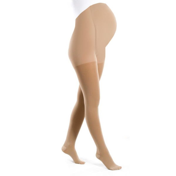 Rajstopy Przeciwżylakowe ciążowe Pani Teresa uciskowe 2 klasa kompresji Krótkie PT 0402 Beżowe