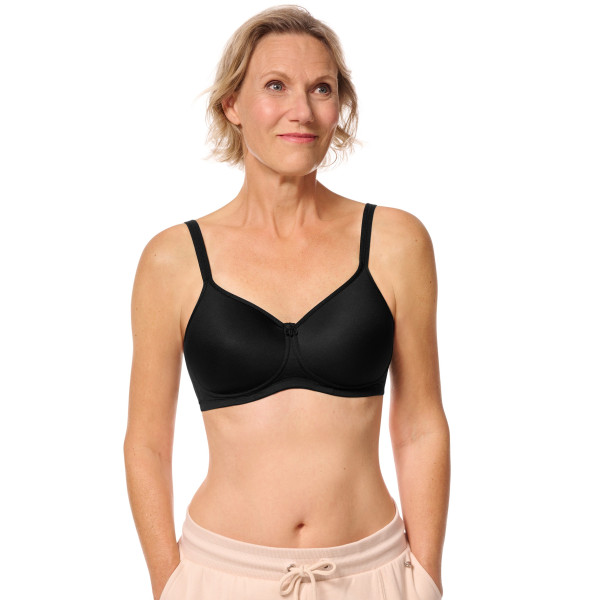 Biustonosz miękki bez fiszbin po operacji piersi czarny Amoena Mara SBP 44865