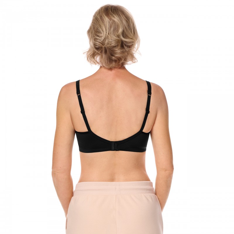 Biustonosz miękki bez fiszbin po operacji piersi czarny Amoena Mara SBP 44865