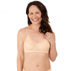 Biustonosz z kieszonkami na fiszbinach brzoskwiniowy Amoena Emma WB 44833