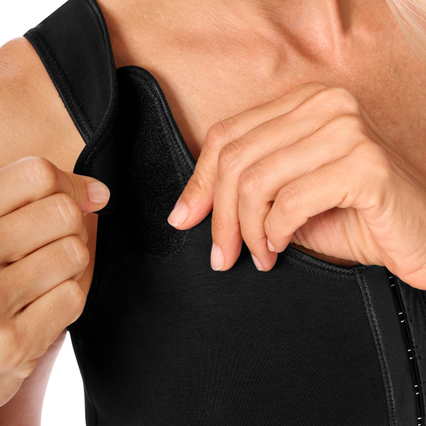 Biustonosz pooperacyjny uciskowy czarny Amoena Sarah SB 0779