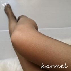 Rajstopy uciskowe na żylaki ucisk profilaktyczny Veera karmel 70 DEN