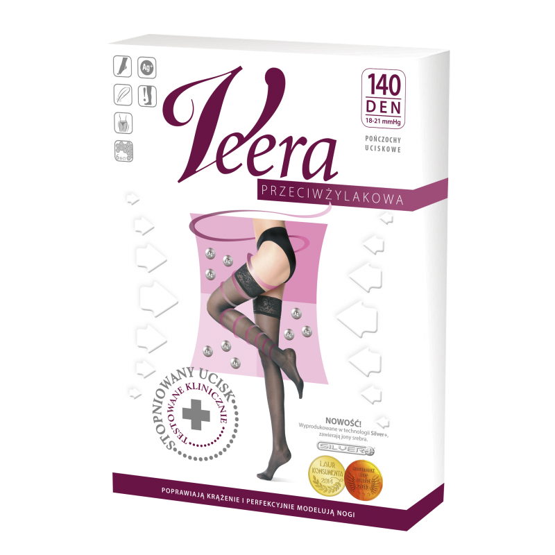 Pończochy Przeciwżylakowe Veera 140 den Solei I Klasa Ucisku