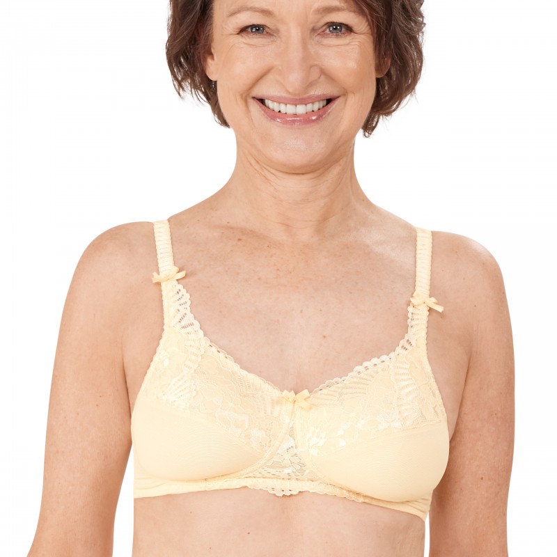 Miękki biustonosz protetyczny bez fiszbin wanilia Amoena Mariella SB 44835