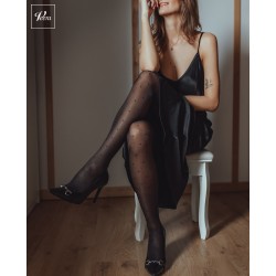 Rajstopy uciskowe kompresyjne Veera Fashion 70 DEN w kropki