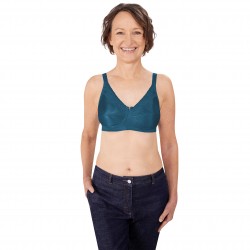 Biustonosz protetyczny dla amazonek bez fiszbin turkus Amoena Nancy SB 44882