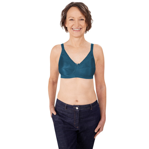 Biustonosz protetyczny dla amazonek bez fiszbin turkus Amoena Nancy SB 44882