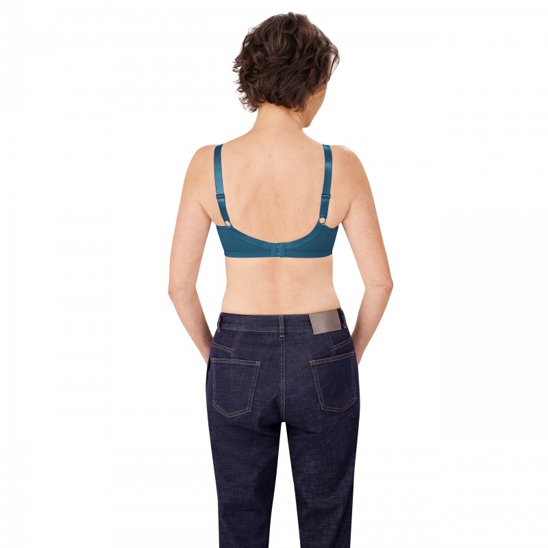 Biustonosz protetyczny dla amazonek bez fiszbin turkus Amoena Nancy SB 44882