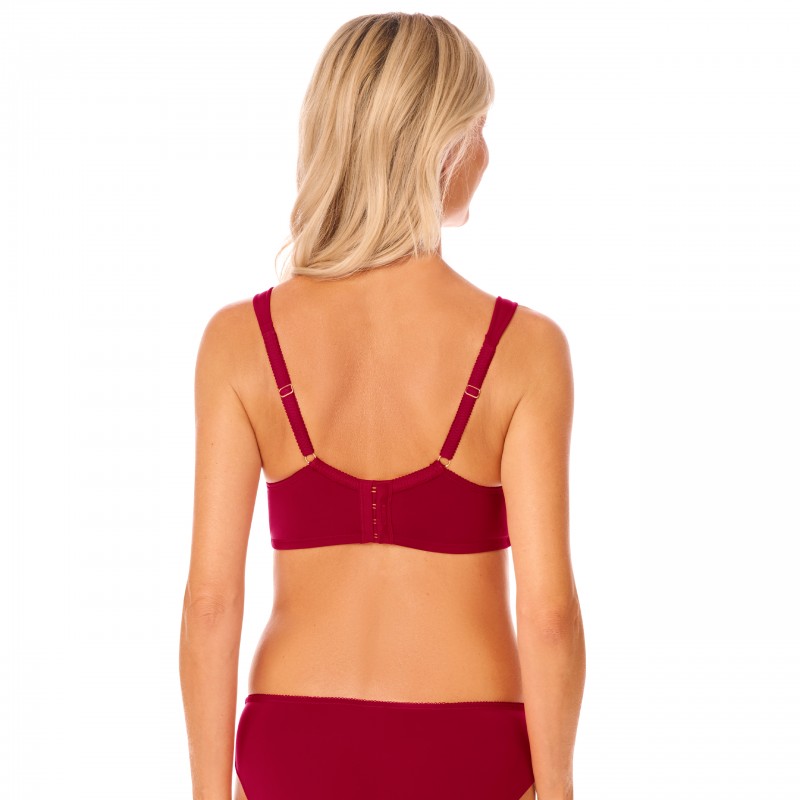 Biustonosz po mastektomii z fiszbinami czerwony Amoena Kyra WB 44900