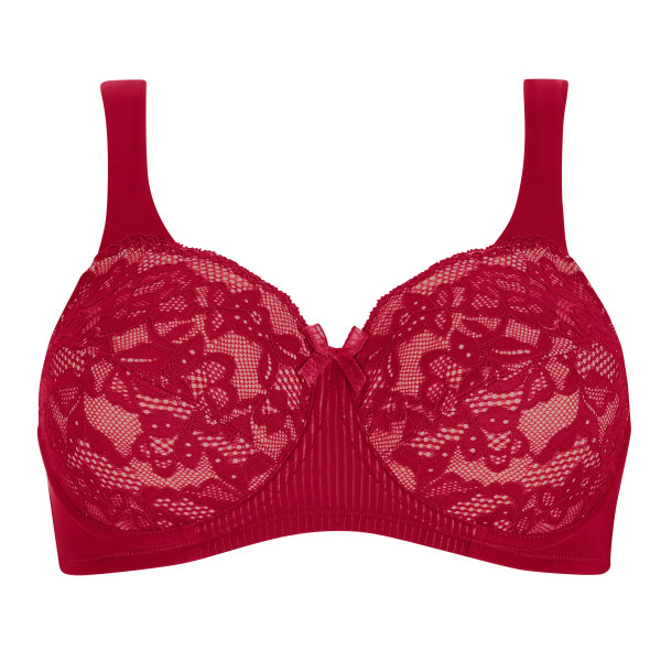 Biustonosz po mastektomii z fiszbinami czerwony Amoena Kyra WB 44900