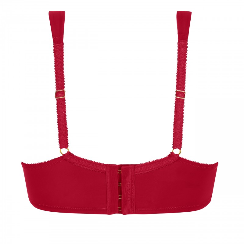 Biustonosz po mastektomii z fiszbinami czerwony Amoena Kyra WB 44900