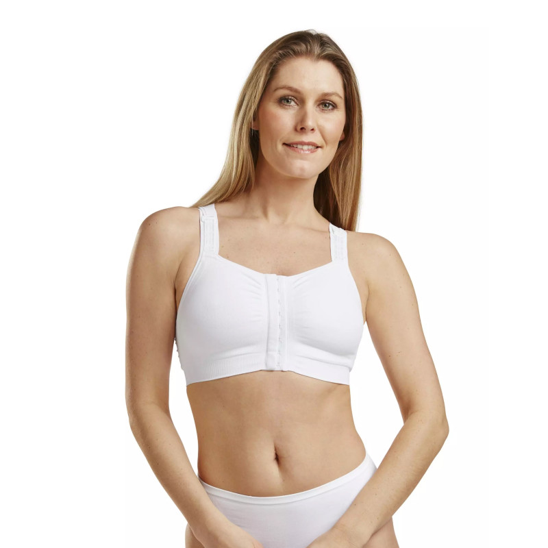 Biustonosz pooperacyjny z kieszonką Carefix Mary biały