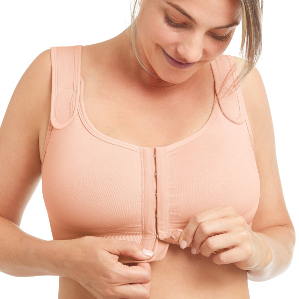 Biustonosz pooperacyjny kompresujący amazonki pudrowy róż Amoena Sina 45006