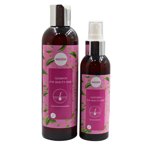 Zestaw szampon + odżywka na porost i przeciw wypadaniu włosów Nachemii For Beauty Hair