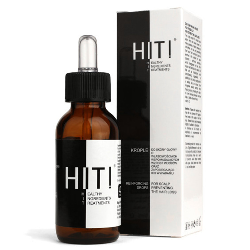 Krople serum wcierka na wypadanie włosów do skóry głowy z pipetą HIT! 60 ml