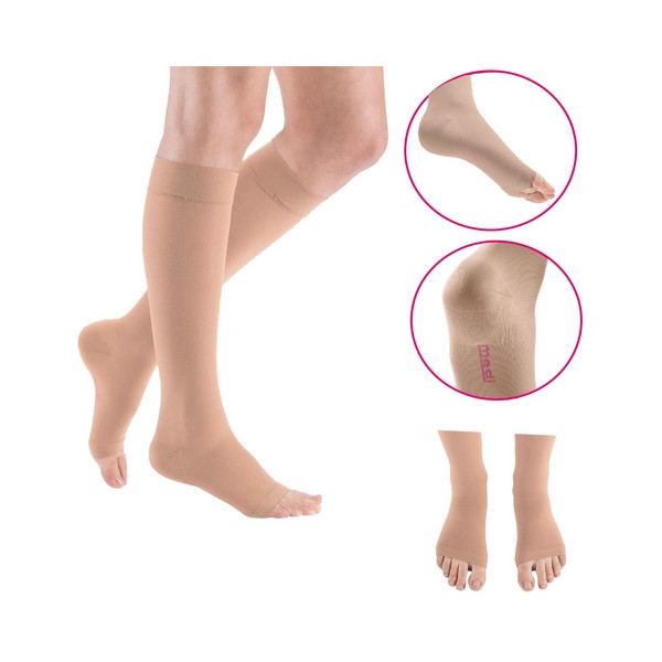 Podkolanówki Na Żylaki 1 Klasy Kompresi Mediven Elegance Kaszmir Otwarte Normal