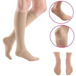 Podkolanówki Kompresyjne 1 Klasy Ucisku Na Żylaki Medi Mediven Elegance Normal Zamknięte Carmel