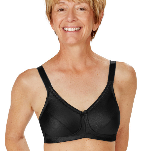 Biustonosz miękki bez fiszbin lśniący czarny Amoena Rita SB 2004