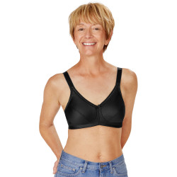 Biustonosz miękki bez fiszbin lśniący czarny Amoena Rita SB 2004