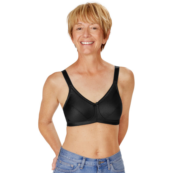 Biustonosz miękki bez fiszbin lśniący czarny Amoena Rita SB 2004