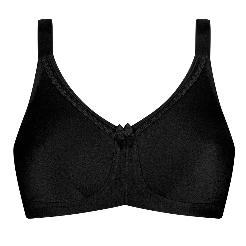 Biustonosz miękki bez fiszbin lśniący czarny Amoena Rita SB 2004