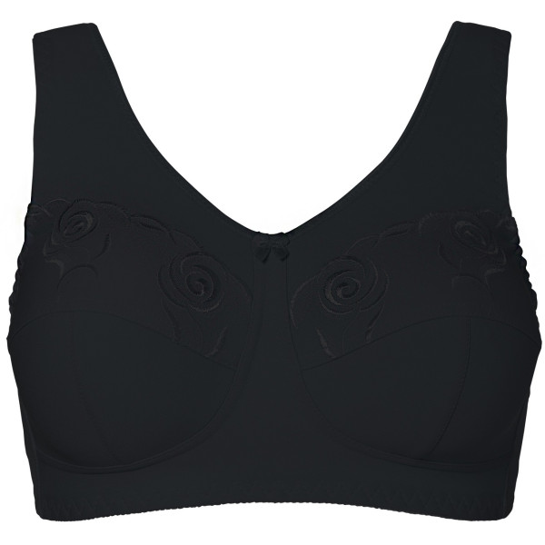 Biustonosz protetyczny do protez piersi w kwiaty czarny Natalia Thuasne