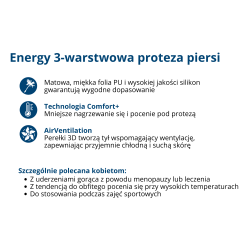Proteza piersi dla amazonek po mastektomii Amoena Energy Light 2S