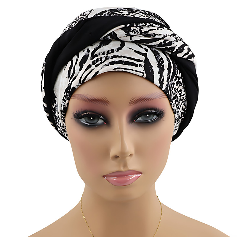 Turban bambusowy z opaską na głowę lub szyję po chemii Grace