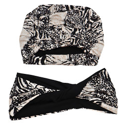 Turban bambusowy z opaską na głowę lub szyję po chemii Grace