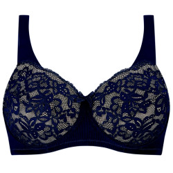 Biustonosz po mastektomii z fiszbinami Amoena Kyra granat WB