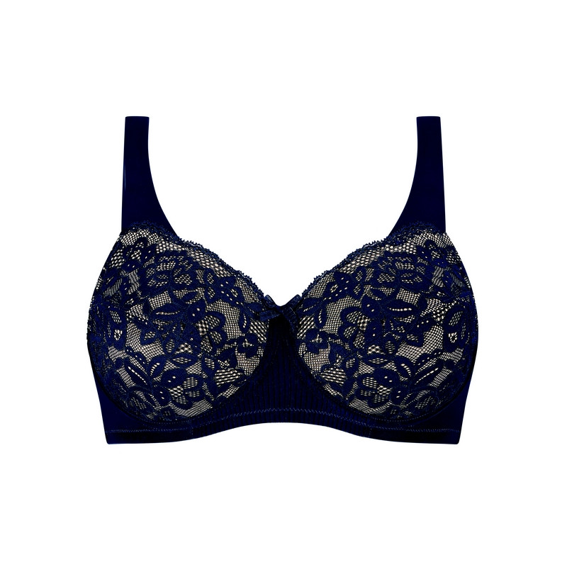 Biustonosz po mastektomii z fiszbinami Amoena Kyra granat WB