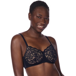 Biustonosz po mastektomii z fiszbinami Amoena Kyra granat WB